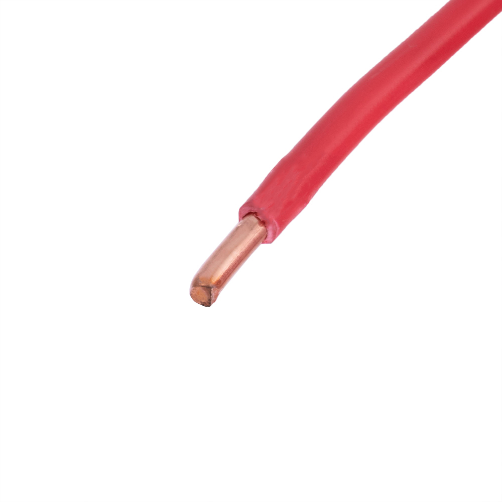 Провід одножильний 6.0mm² (10AWG/D2.76мм, мідь, PVC), червоний