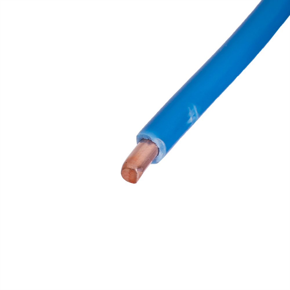 Провід одножильний 6.0mm² (10AWG/D2.76мм, мідь, PVC), синій