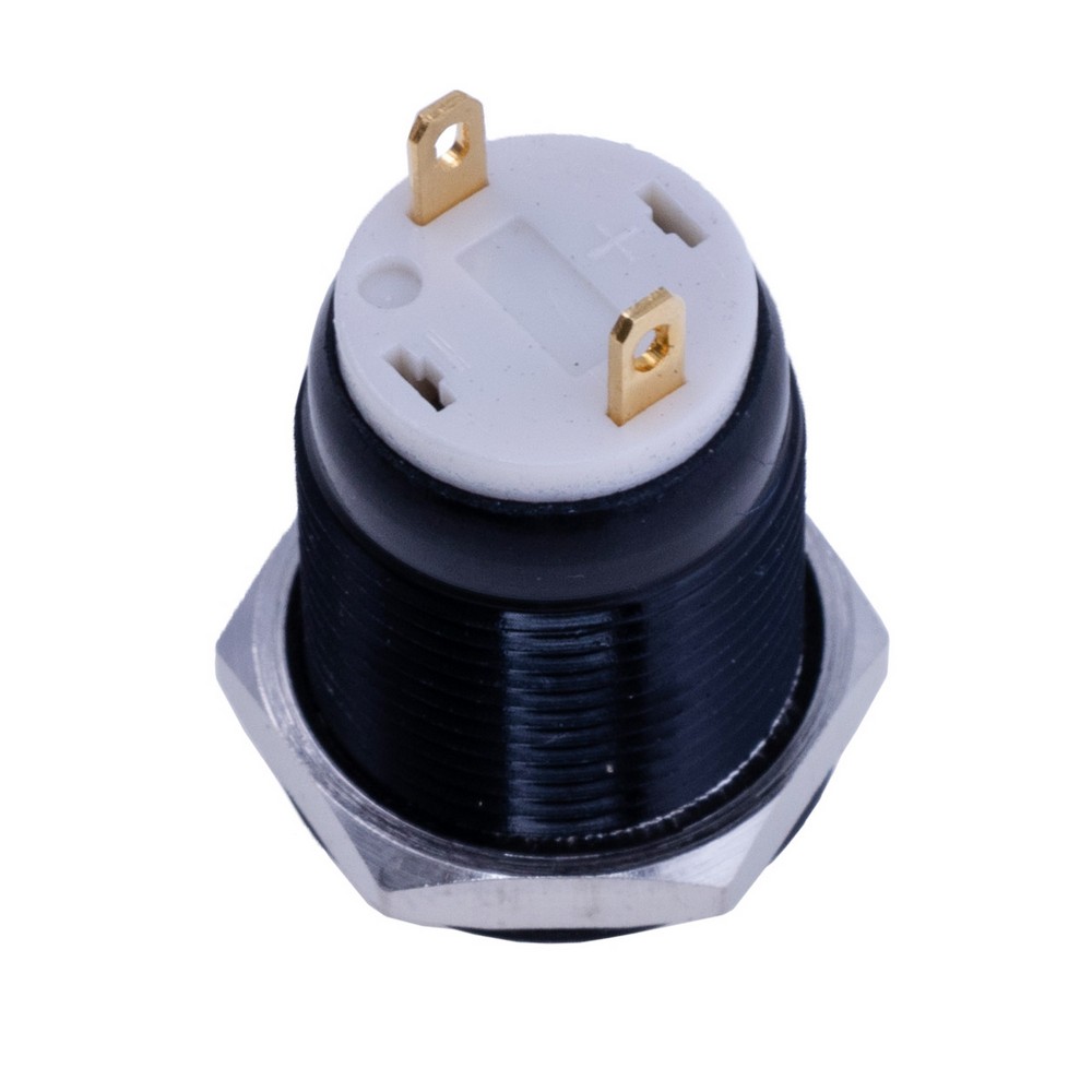 Кнопка без фіксації, IP65, GQ12H-10M-A Black