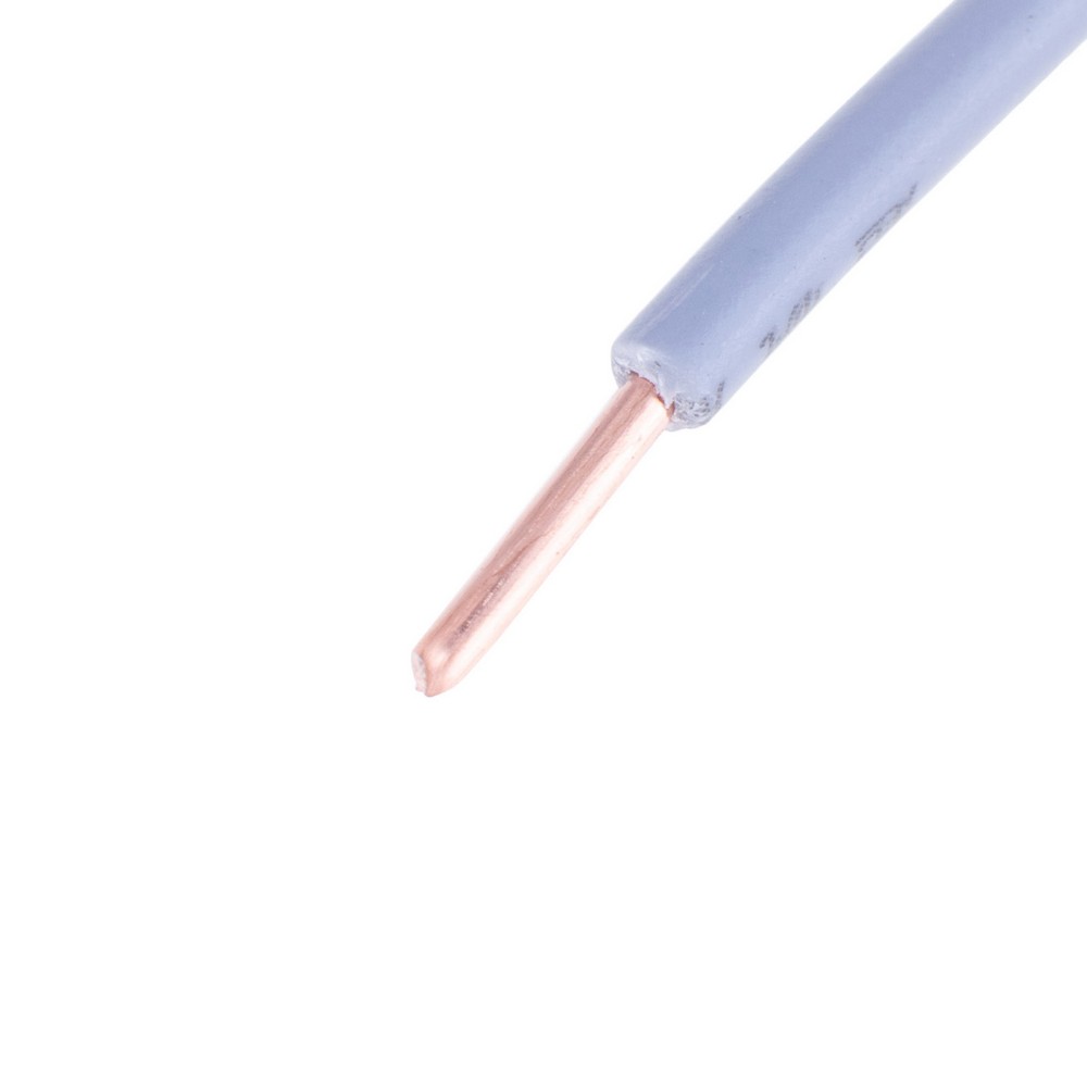 Провід одножильний 2.5mm² (14AWG, 1xD1.78mm, мідь, PVC) сірий Провід одножильний 2.5mm² (14AWG, 1xD1.78mm, мідь, PVC) сірий