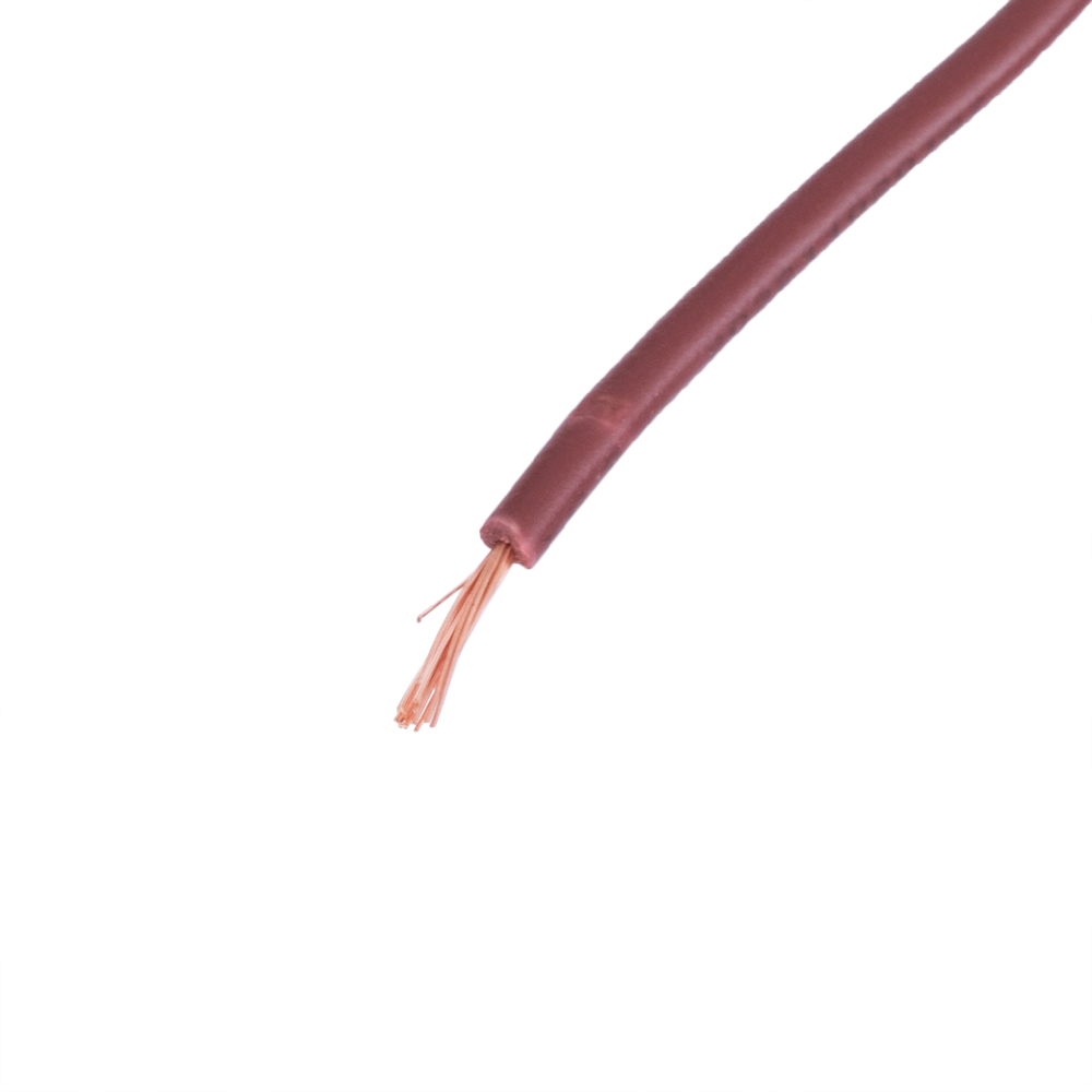 Провід багатожильний 0.3mm² (22AWG/16xD0.15мм, мідь, PVC), коричневий