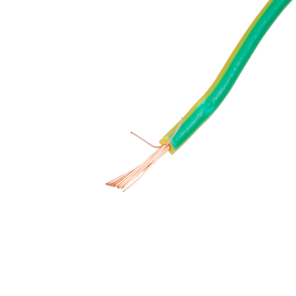 Провід багатожильний 0.3mm² (22AWG/16xD0.15мм, мідь, PVC), жовто-зелений