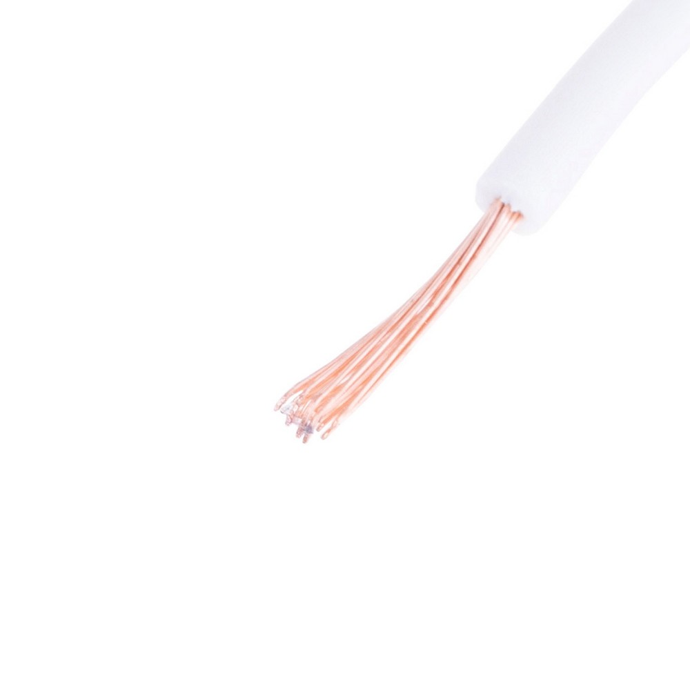 Провід багатожильний 0.3mm² (22AWG, 16xD0.15mm) білий
