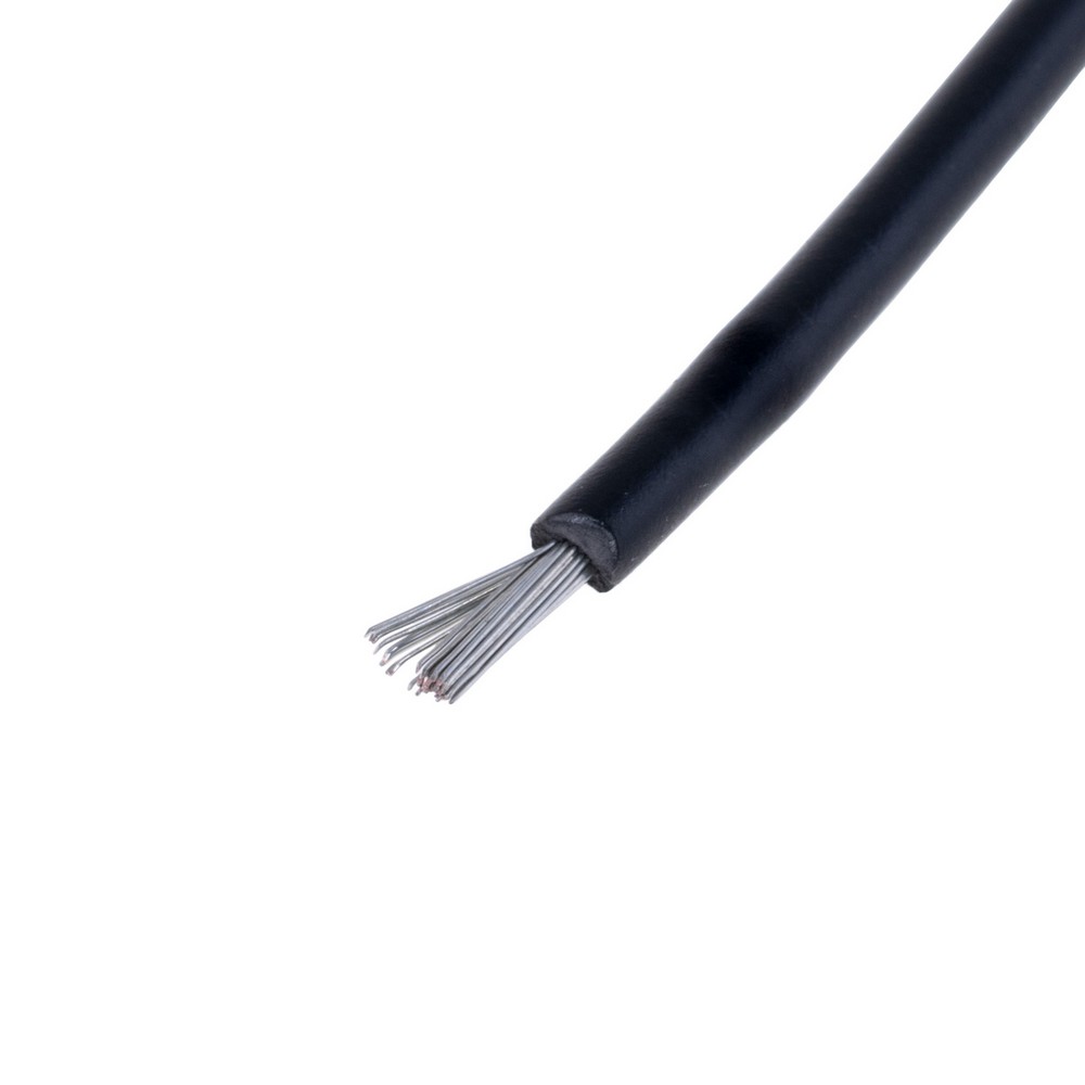 Провід багатожильний 0,50mm² (28xD0,15мм, лужена мідь) чорний, PVC (RV0.5-28/0.15-TCU-B)