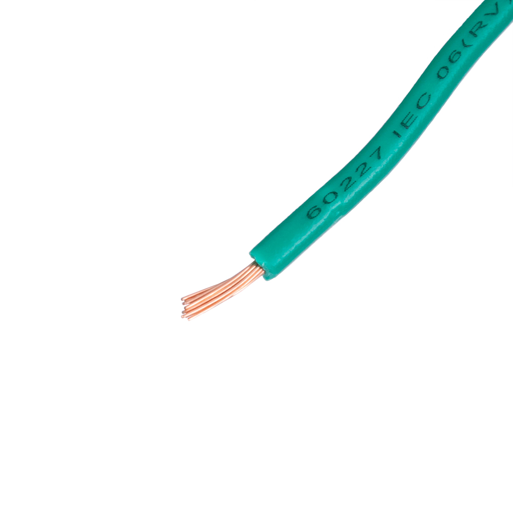 Провід багатожильний 0.5mm² (20AWG/16xD0.20мм, мідь, PVC), зелений