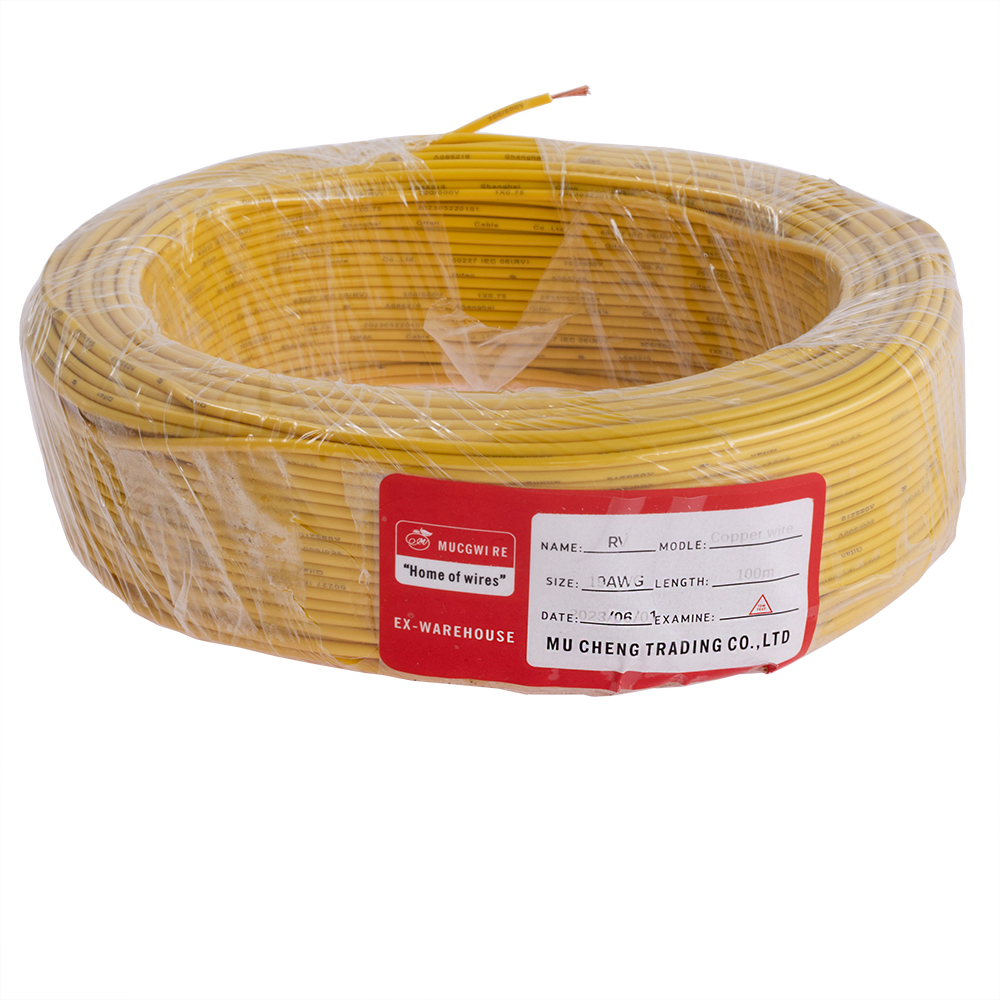 Провід багатожильний 0.75mm² (19AWG/24xD0.20мм, мідь, PVC), жовтий