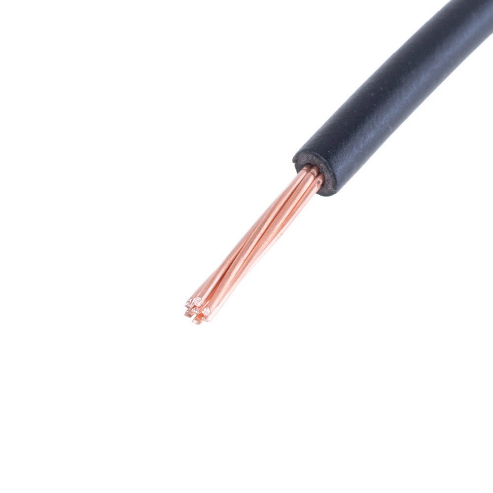 Провід багатожильний 0.75mm² (19AWG, 7xD0.37mm) чорний