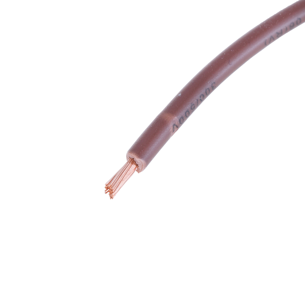 Провід багатожильний 1mm² (32xD0,20мм, мідь) коричневий, PVC (RV1-32/0.20-CU-BR)