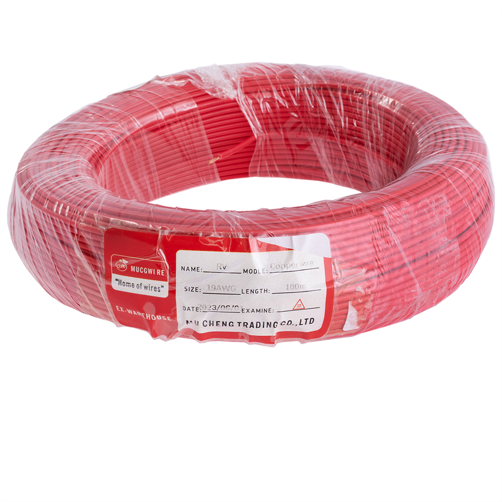 Провід багатожильний 0.75mm² (19AWG/24xD0.20мм, мідь, PVC), червоний