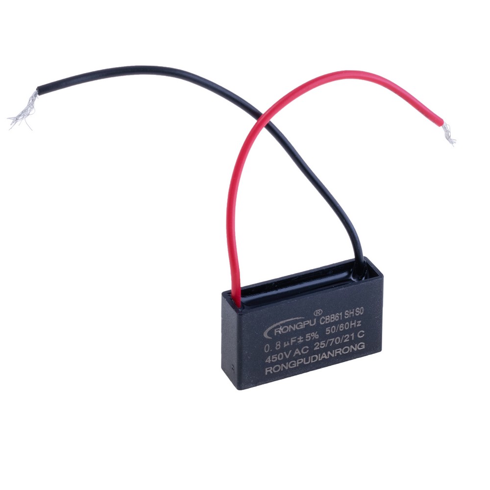 0,8uF 450VAC ±5% CBB61 36х20х14мм, конденсатор пусковий RONGPU 0,8uF 450VAC ±5% CBB61 36х20х14мм, конденсатор пусковий RONGPU