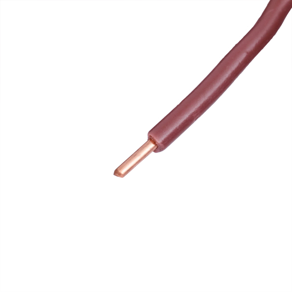 Провід одножильний 1.0mm² (18AWG/D1.13мм, мідь, PVC), коричневий