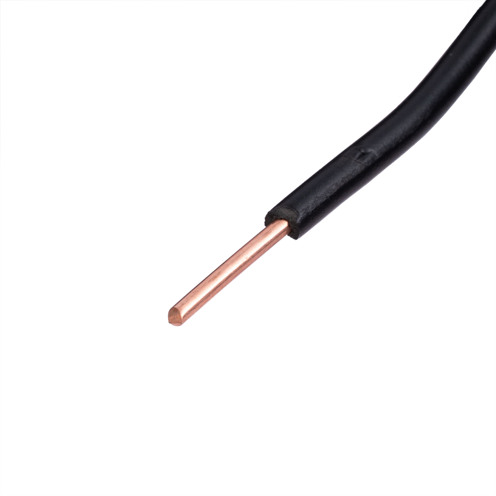 Провід одножильний 1.0mm² (18AWG/D1.13мм, мідь, PVC), чорний