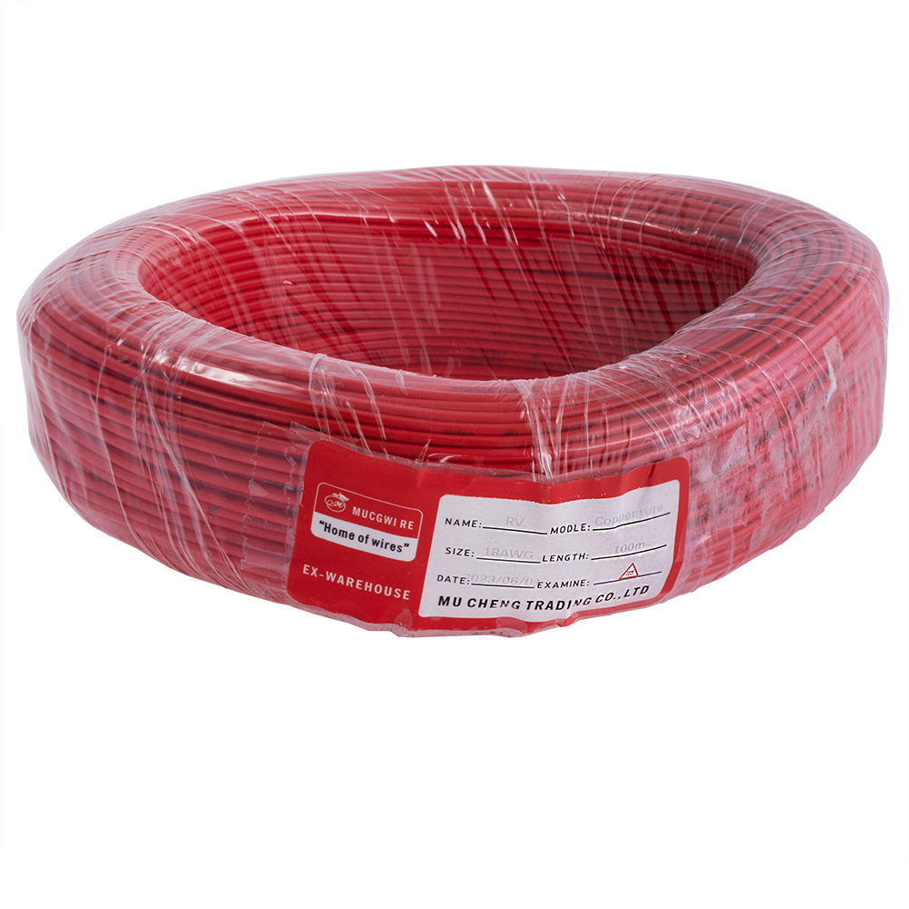 Провід багатожильний 1.0mm² (18AWG/32xD0.20мм, мідь, PVC), червоний