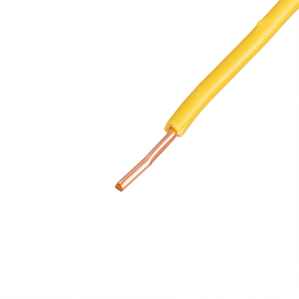 Провід одножильний 1.0mm² (18AWG/D1.13мм, мідь, PVC), жовтий