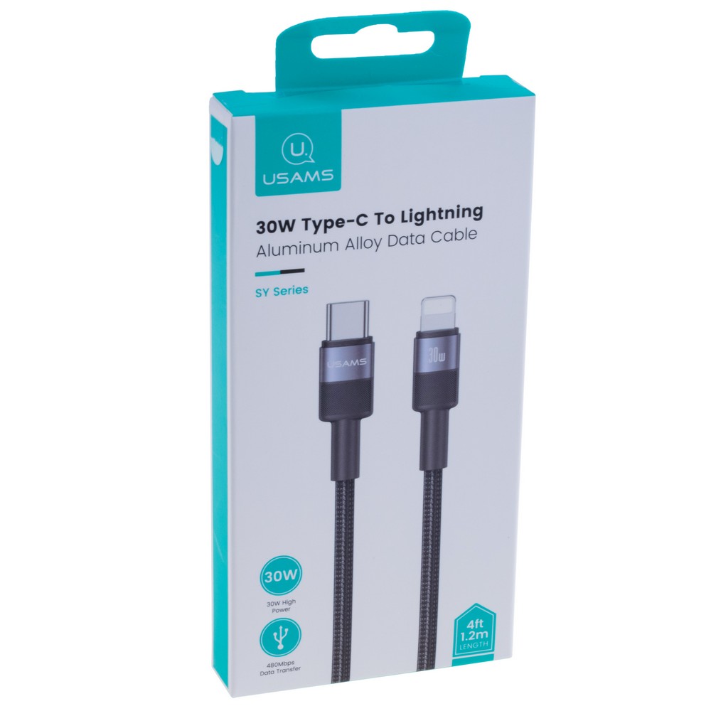 SJ729 30W Aluminum Alloy Data Cable Type-C To Lightning - SY Series 1.2m (SJ729USB01 Tarnish – USAMS)