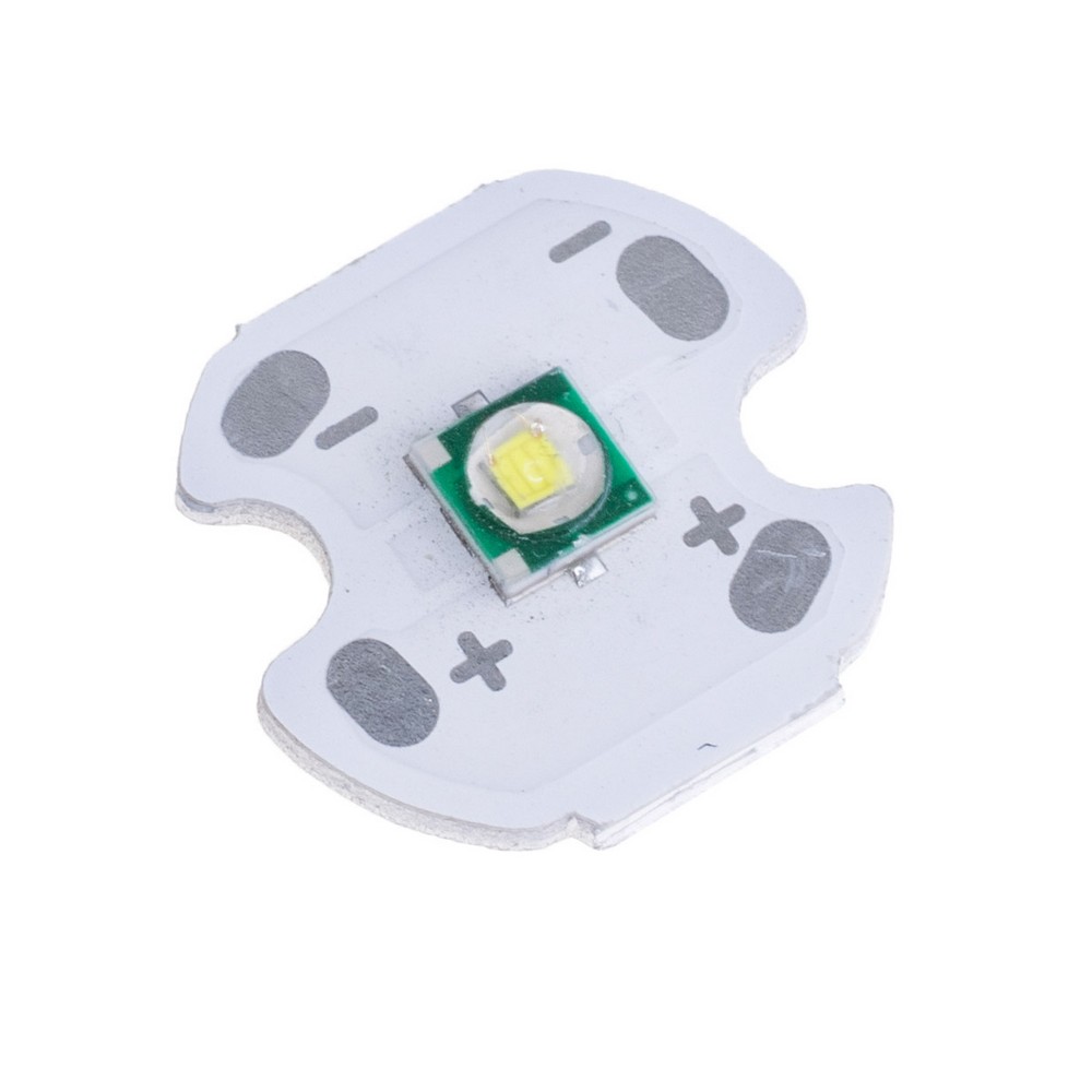 Світлодіод 1-3W, білий холодний (6500K) крапля 3.5х3.5mm, біла підкладка 14мм