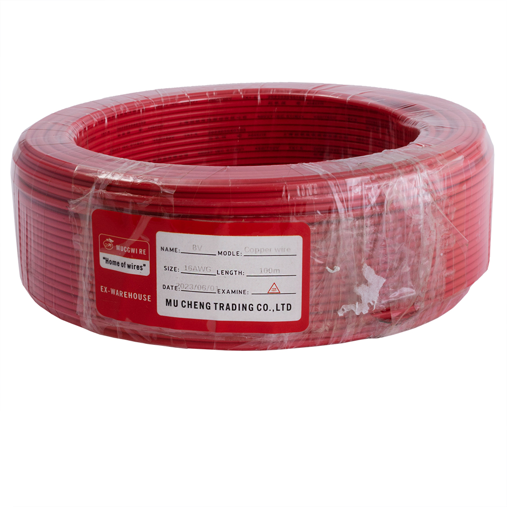 Провід одножильний 1.5mm² (16AWG/D1.38мм, мідь, PVC), червоний