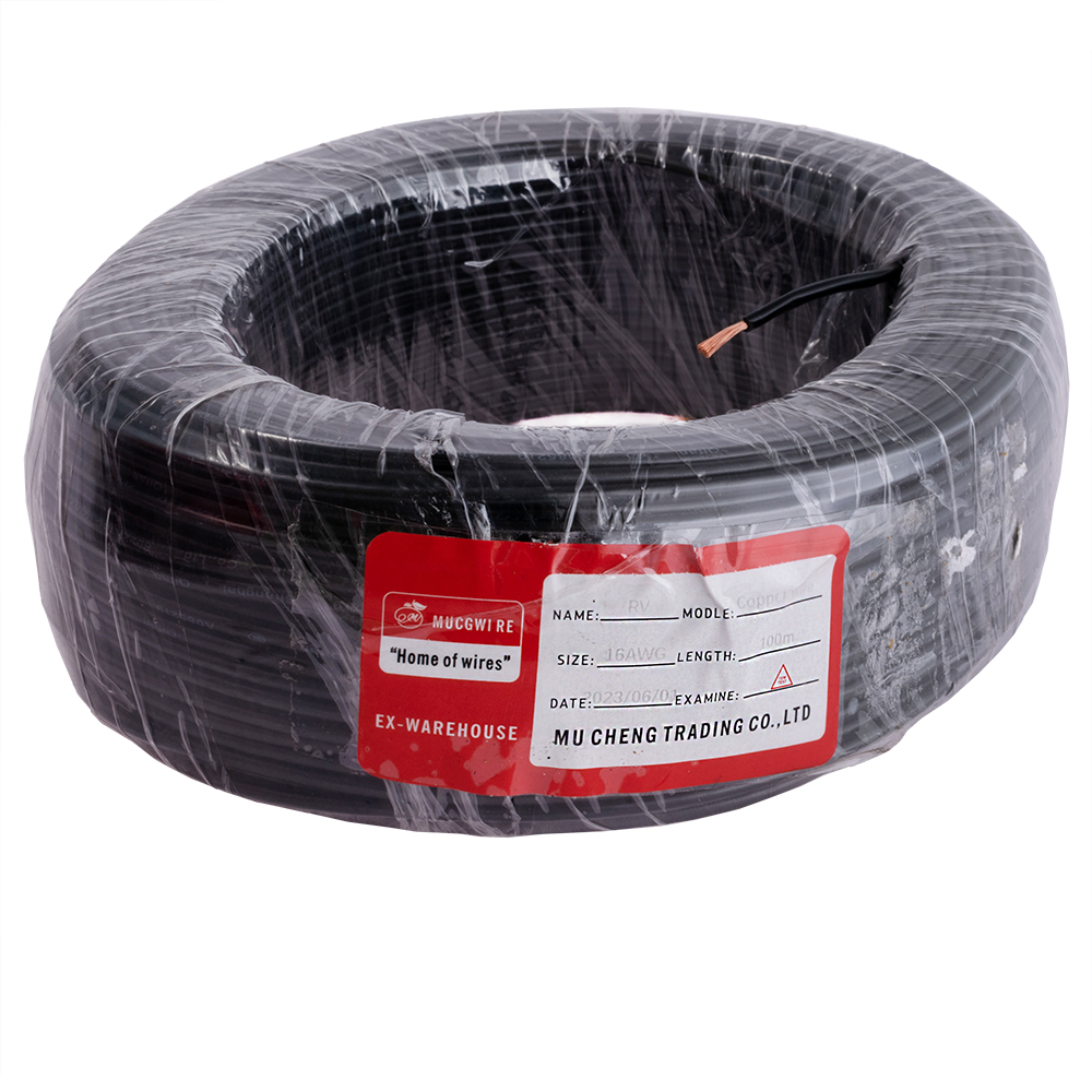 Провід багатожильний 1.5mm² (16AWG/48xD0.20мм, мідь, PVC), чорний