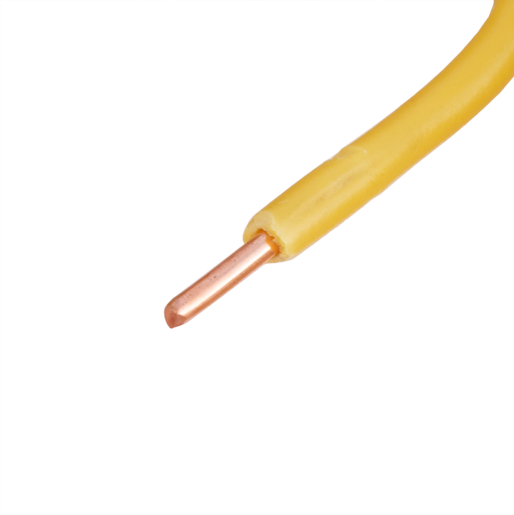 Провід одножильний 1.5mm² (16AWG/D1.38мм, мідь, PVC), жовтий
