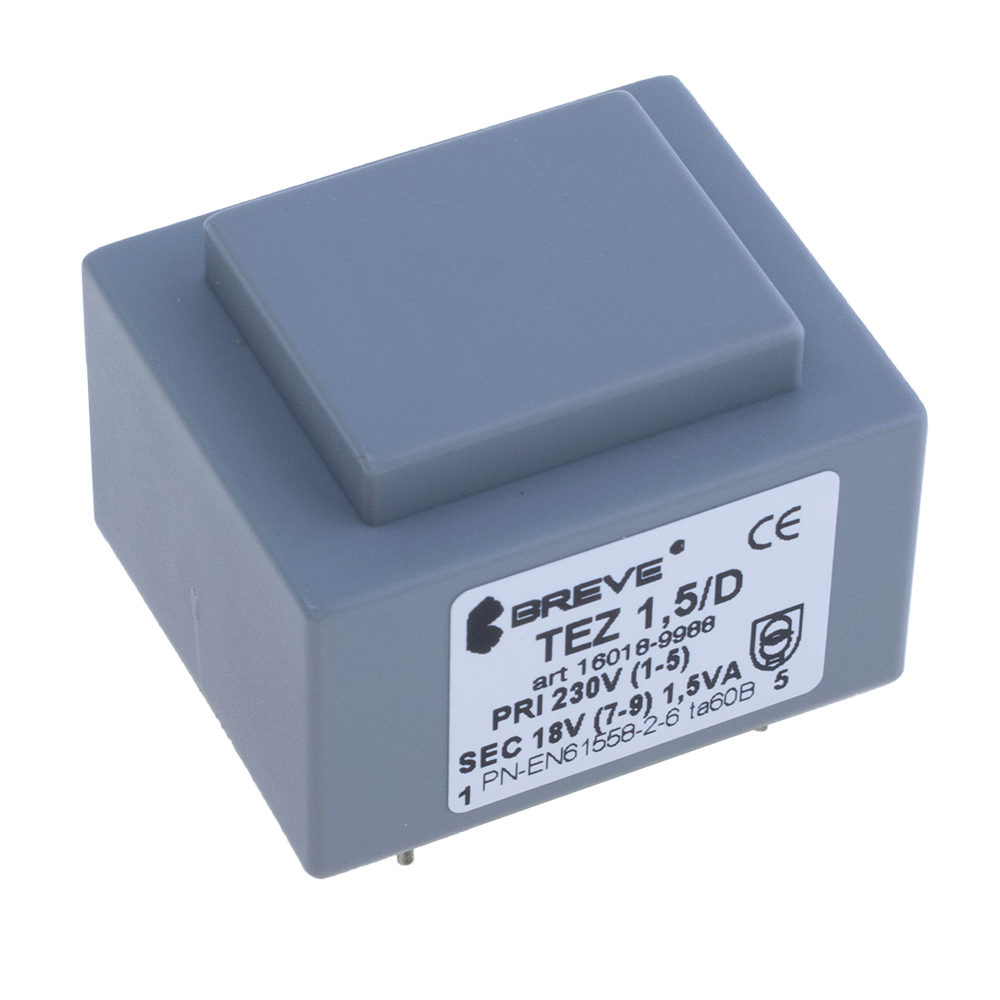 Трансформатор залитий 1,5VA, 18 V, TEZ1.5/D230/18V BREVE TUFVASSONS Трансформатор залитий 1,5VA, 18 V, TEZ1.5/D230/18V BREVE TUFVASSONS
