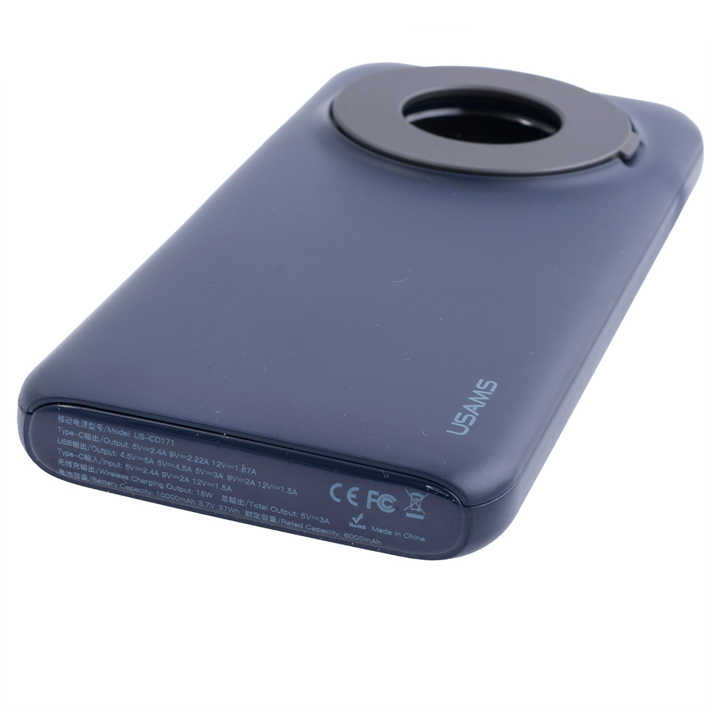 Power Bank 10000mAh 37Wh (Rated Capacity: 6000mAh) US-CD171 PB62 QC3.0+PD 20W синій (USAMS)