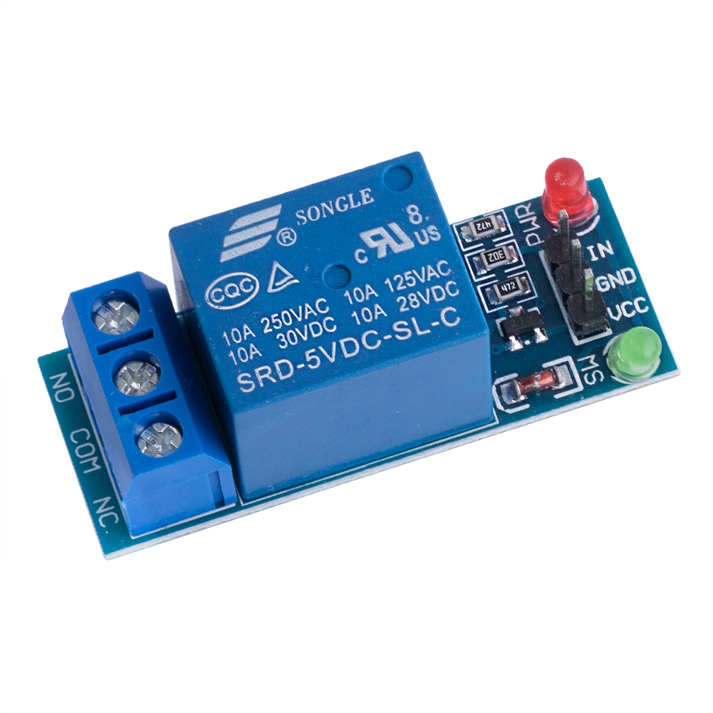 Модуль реле (Низький рівень) 1 канал для Arduino 5VDC Модуль реле (Низький рівень) 1 канал для Arduino 5VDC