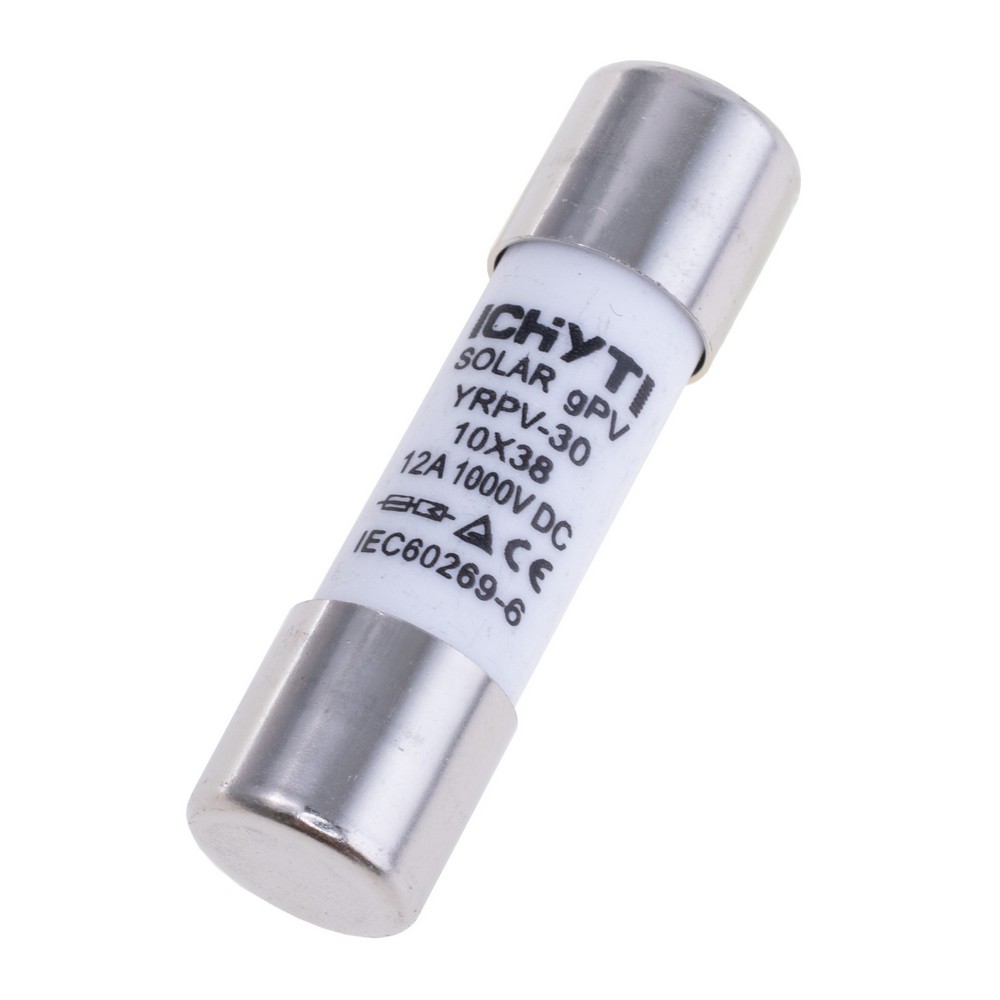 Запобіжник 10x38мм 12A 1000V (FUSE 10x38-12A) YRPV-30-12A