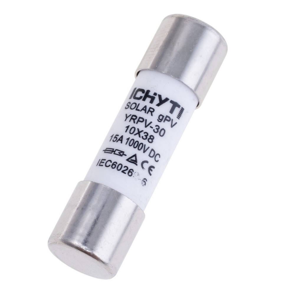 Запобіжник 10x38мм 15A 1000V (FUSE 10x38-15A) YRPV-30-15A