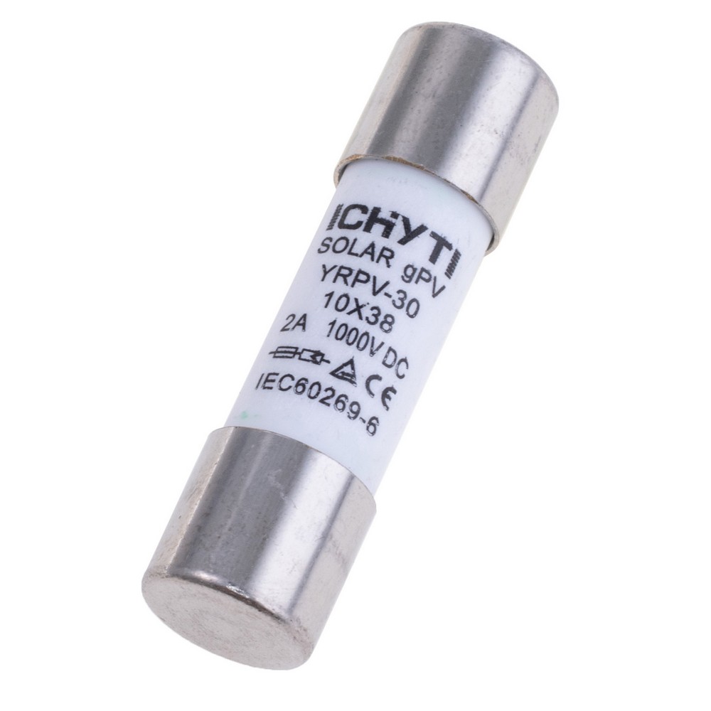 Запобіжник 10x38мм 2A 1000V (FUSE 10x38-2A) YRPV-30-2A Запобіжник 10x38мм 2A 1000V (FUSE 10x38-2A) YRPV-30-2A
