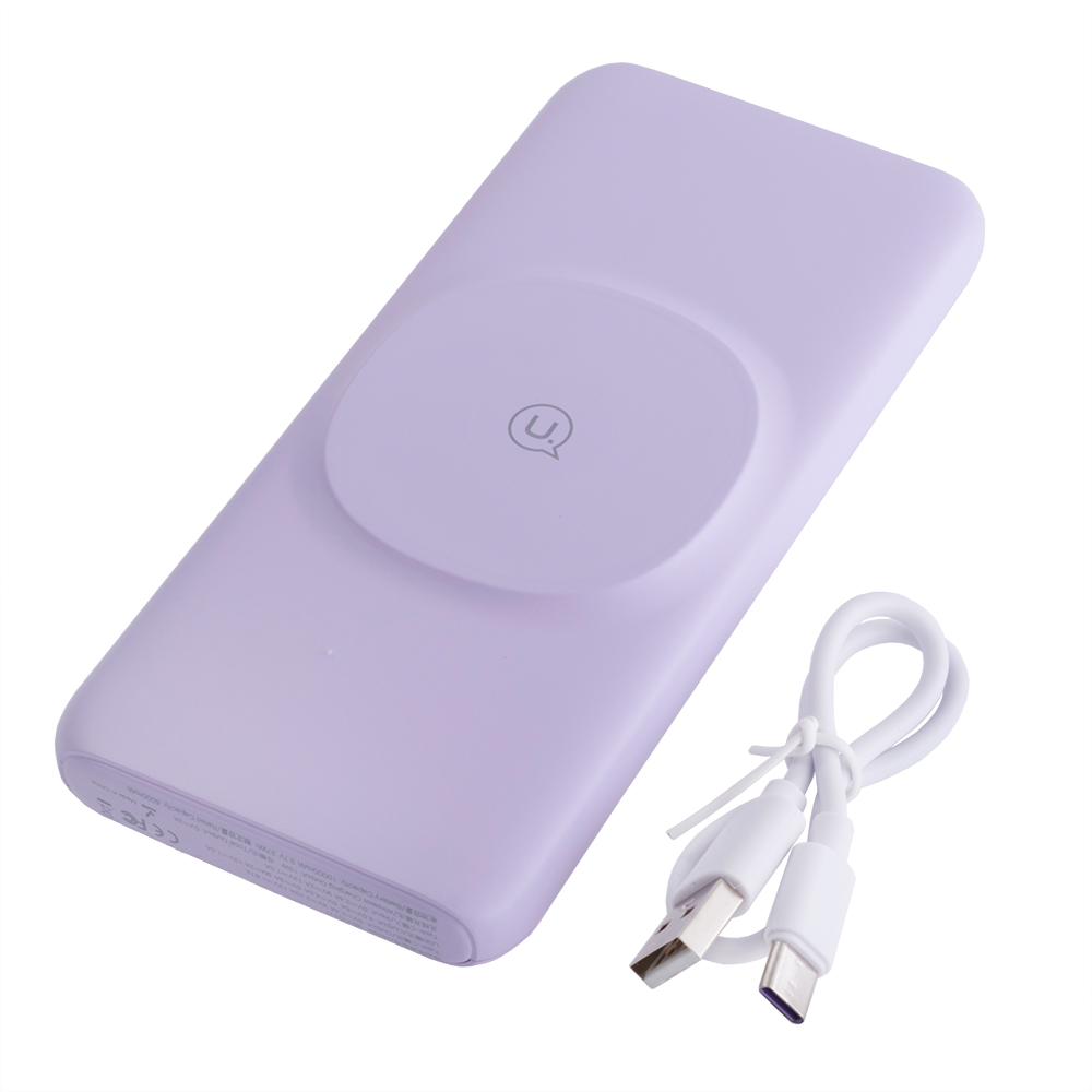 Power Bank 10000mAh 37Wh (Rated Capacity: 6000mAh) US-CD171 PB62 QC3.0+PD 20W рожевий (USAMS)