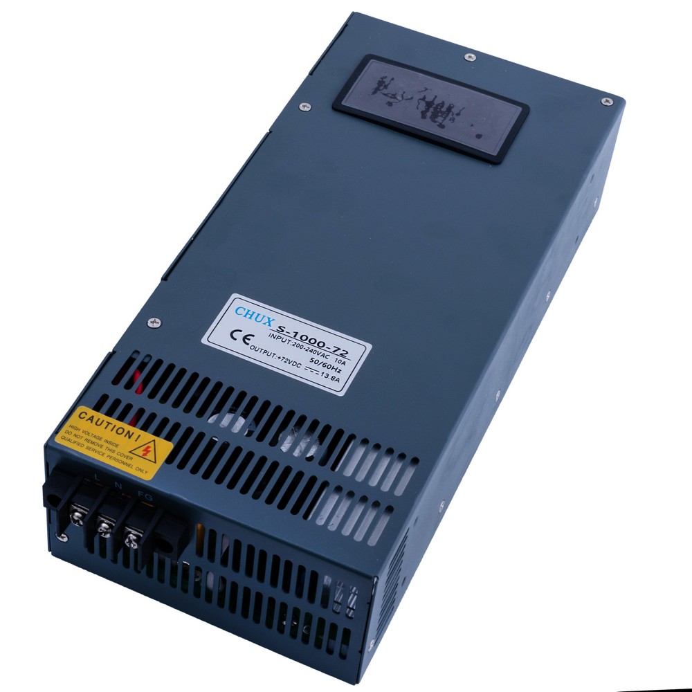 Блок живлення що вбудовується з екраном 1000W 0-72V S-1000-0-72V 1000W @ 0-72V, CHUX
