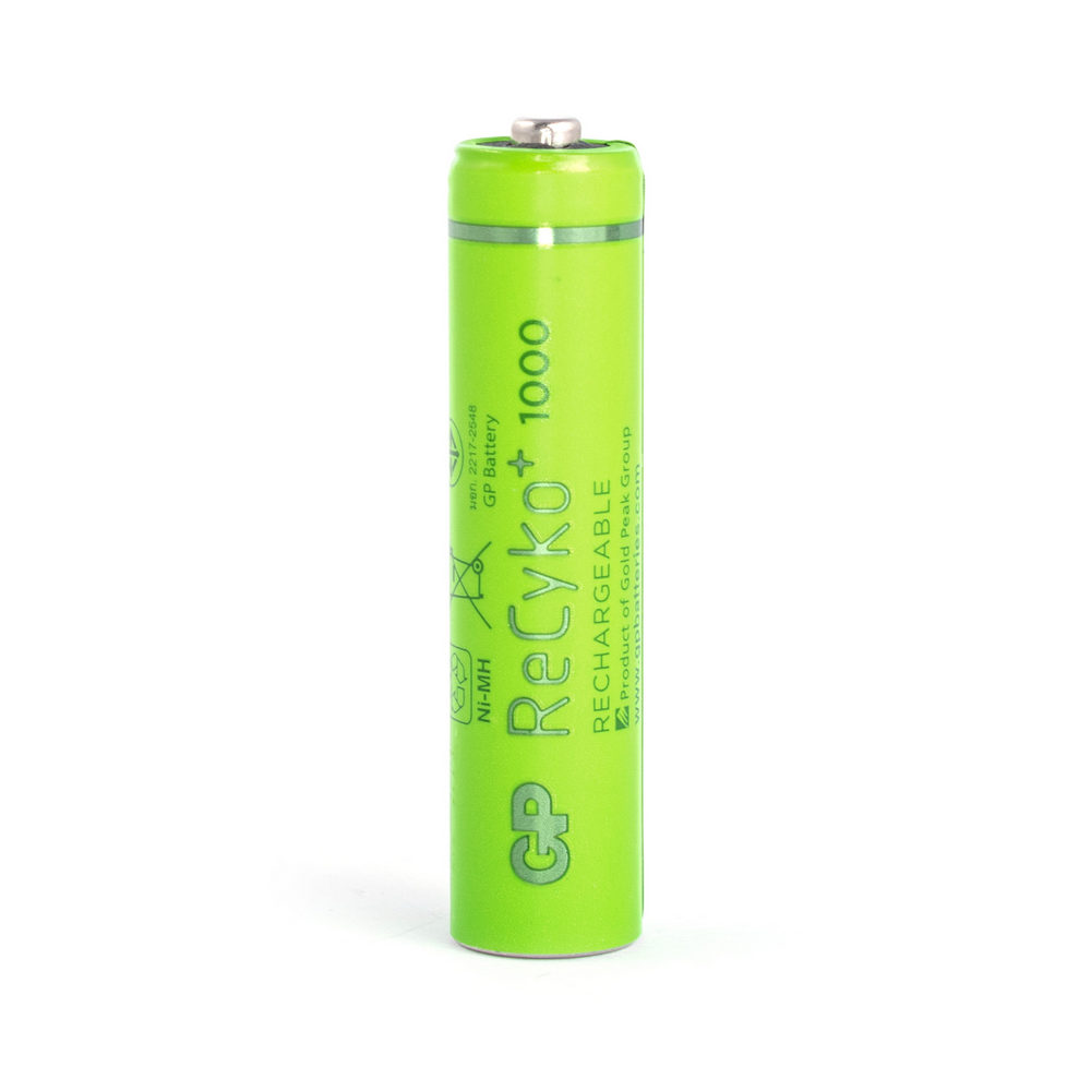 NiMH 1000mAh, 1,2V, AAA GP Batteries, нікель-метал-гідридний акумулятор GP ReCyko 100AAAHCE-2GBE4