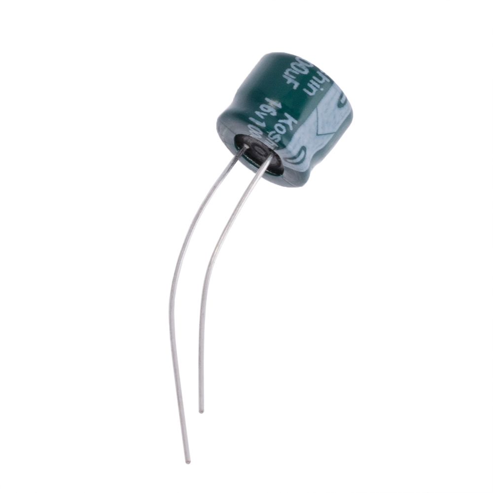 100uF 16V KSH 8x7mm (low imp.) (KSH-016V101MF070-Koshin) (електролітичний конденсатор низькоімпедансний)