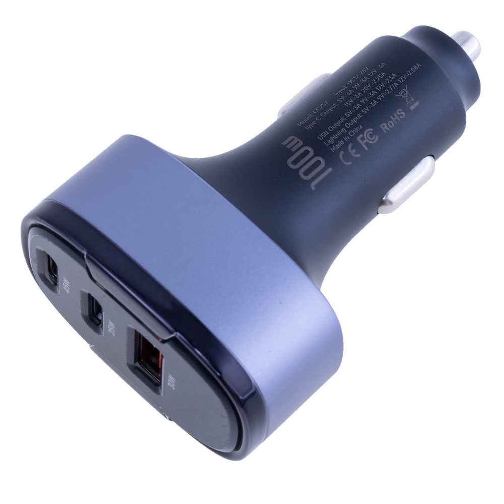 Автомобільний зарядний пристрій 100W, чорний (US-CC257 – USAMS)