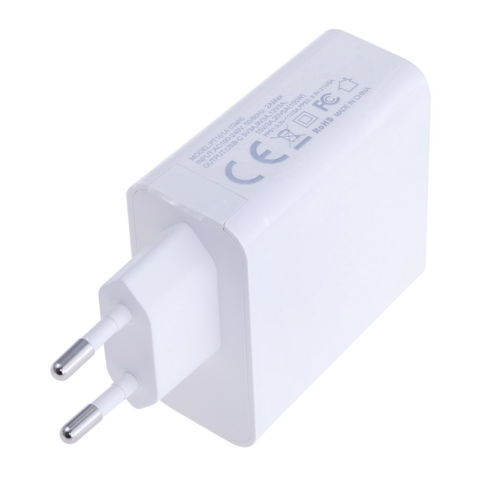 Швидкий зарядний пристрій 100W USB type-С PT101A white