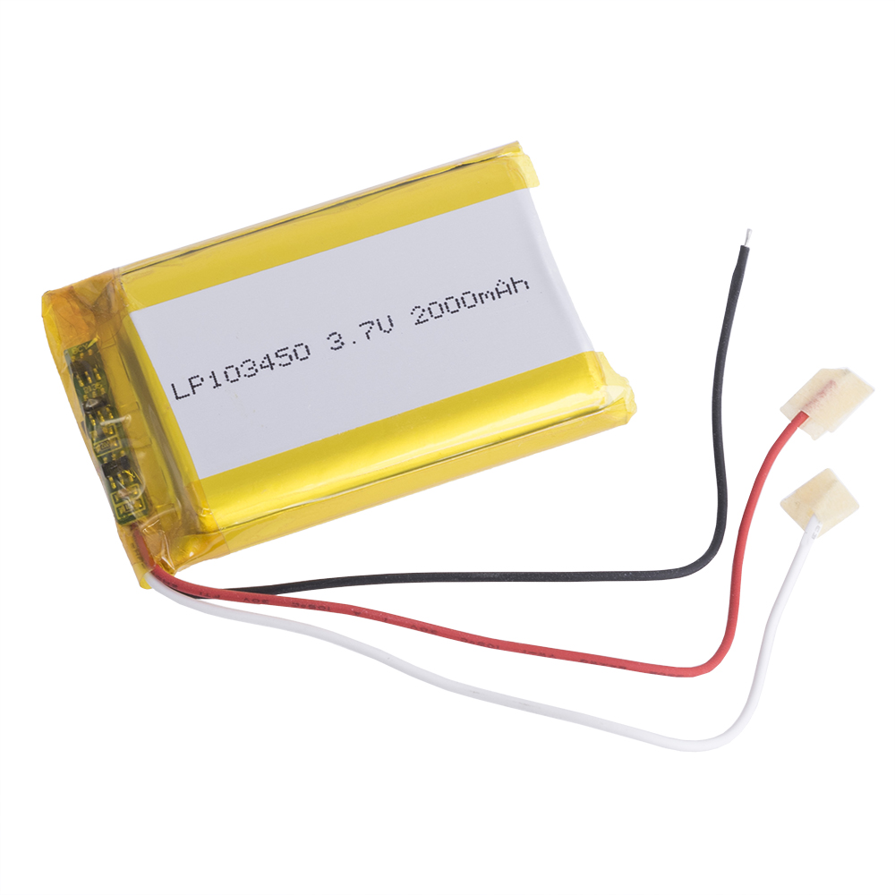 LiPo 2000 mAh, 3,7V, 10x34x50мм (LiPower) акумулятор літій-полімерний)