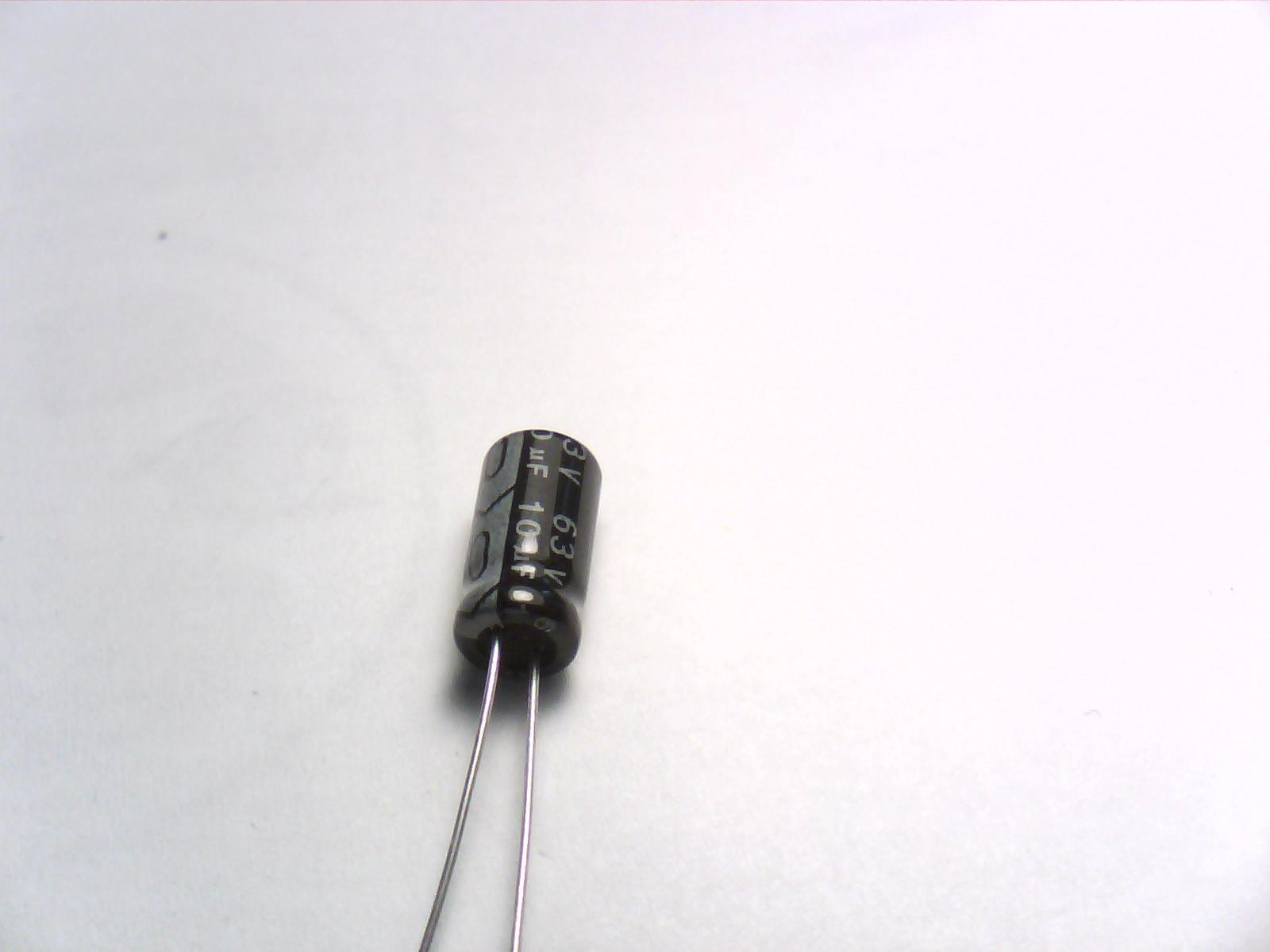 10uF 63V 6,3x11mm (электролитический конденсатор)