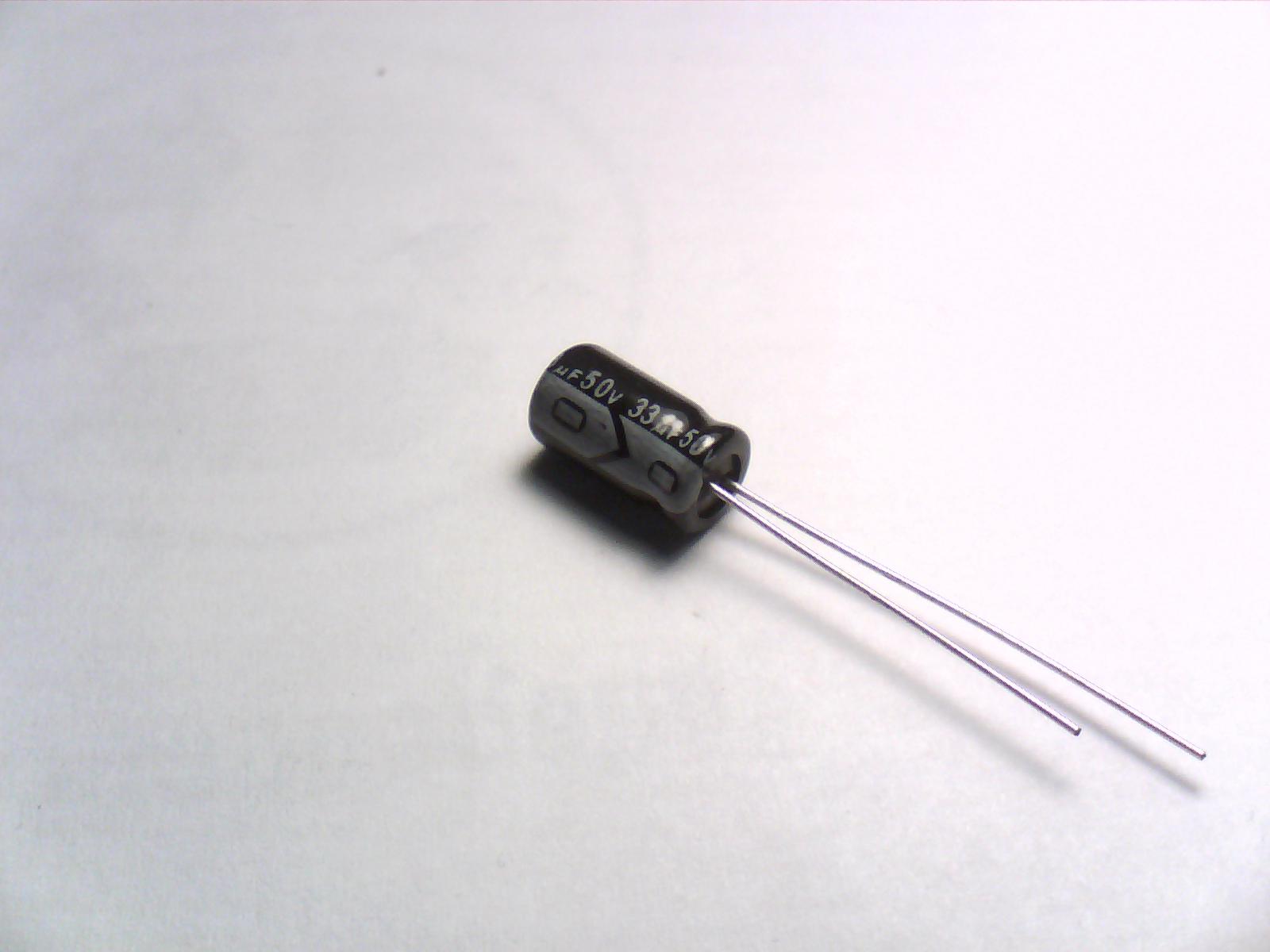 33uF 50V 6,3x11mm (електролітичний конденсатор) 33uF 50V 6,3x11mm (електролітичний конденсатор)