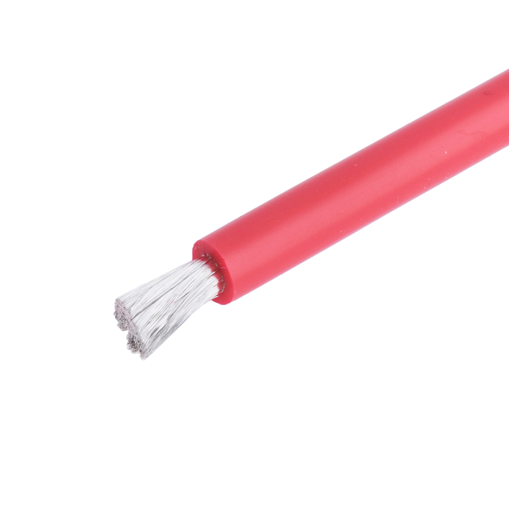 Силіконовий провід 10AWG (5.4mm²1050/0.08TS) червоний