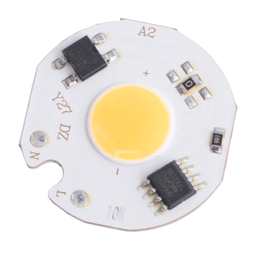 220V Led COB модуль 10W d27mm Білий теплий з драйвером