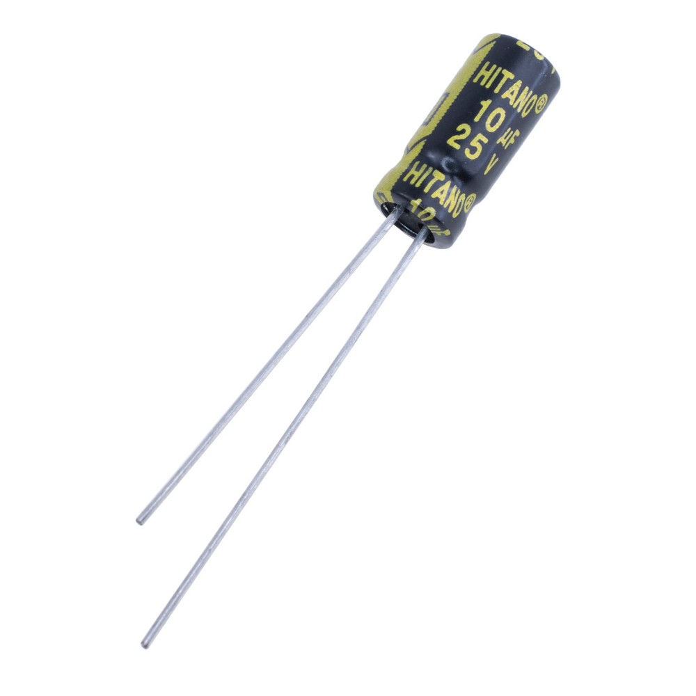 10uF 25V EXR 5x11mm (low imp.) (EXR100M25B-Hitano) (електролітичний конденсатор низькоімпедансний)