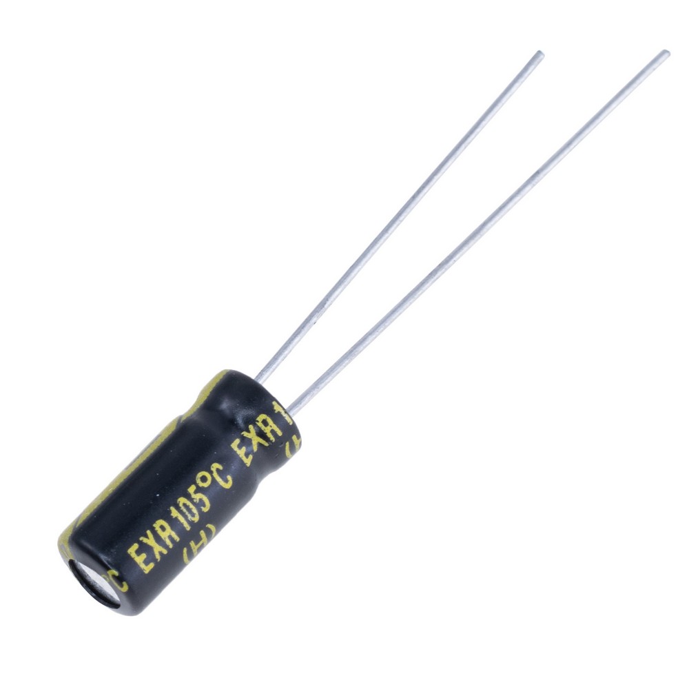10uF 25V EXR 5x11mm (low imp.) (EXR100M25B-Hitano) (електролітичний конденсатор низькоімпедансний)