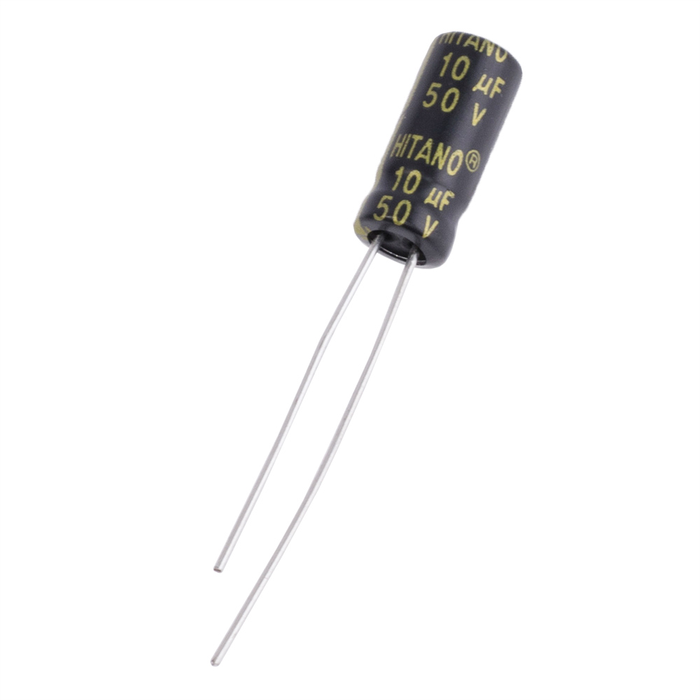 10uF 50V EXR 5x11mm (low imp.) (EXR100M50B-Hitano) (електролітичний конденсатор низькоімпедансний)