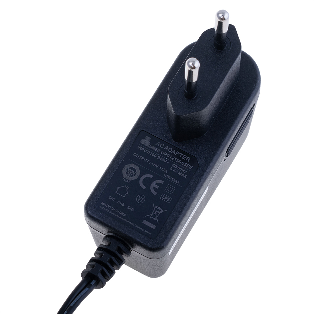 Блок живлення з вилкою 10W 5V/2A, роз'єм:2.5x5.5мм, UP0121M-05PE