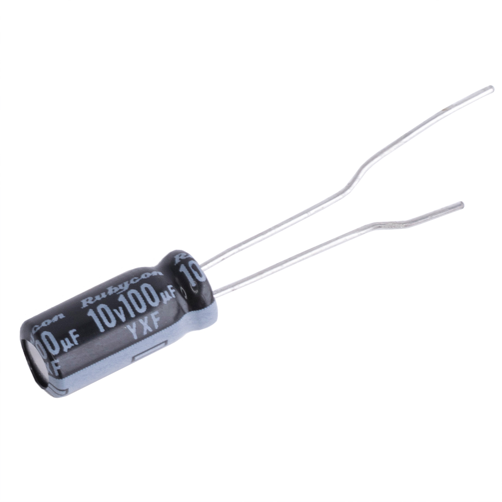 100uF 10V YXF 5x11mm 105°C (10YXF100MEFCT15X11-RUBYCON) (електролітичний конденсатор) 100uF 10V YXF 5x11mm 105°C (10YXF100MEFCT15X11-RUBYCON) (електролітичний конденсатор)