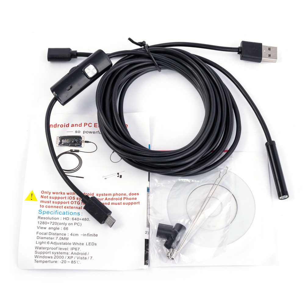 Ендоскоп USB-micro для android (arduino) з підсвічуванням Ендоскоп USB-micro для android (arduino) з підсвічуванням