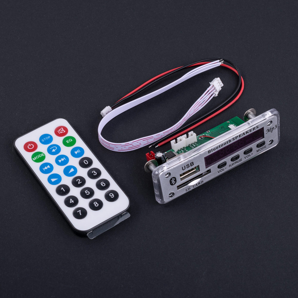 MP3 модуль FM/USB/Mini USB/SD/Пульт дистанційного керування + Bluetooth 5VDC MP3 модуль FM/USB/Mini USB/SD/Пульт дистанційного керування + Bluetooth 5VDC