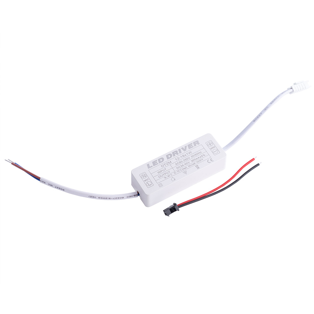 Драйвер для світлодіодів 12-18W в корпусі, 300mA ±5% @ DC 36-65V, AC 85-265V, 83x30x20mm Драйвер для світлодіодів 12-18W в корпусі, 300mA ±5% @ DC 36-65V, AC 85-265V, 83x30x20mm