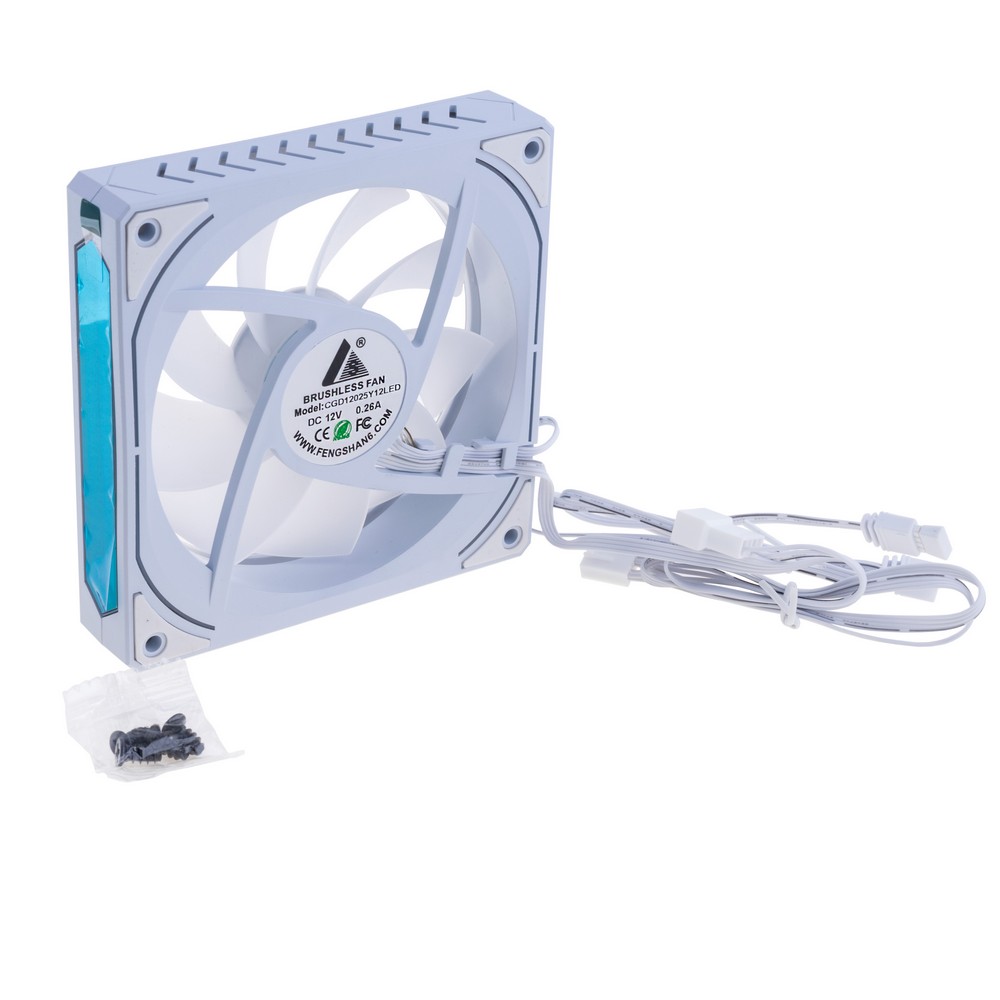 Вентилятор 120x120x25, 12VDC, з RGB підсвічуванням, CGD12025Y12LED Вентилятор 120x120x25, 12VDC, з RGB підсвічуванням, CGD12025Y12LED