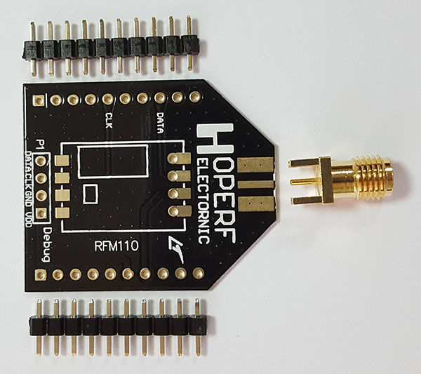 HopeDuino адаптер для радіомодуля RFM110W